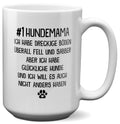 22Feels® Hundemama Geschenk - XL Tasse mit Spruch (Weiss, 440ml)-Weisse XL Tasse 440ml-22Feels