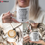 22Feels® Hundepapa Geschenk - Tasse mit Spruch: Glücklicher Hund (Herzhenkel, Weiss, 320ml)-Tasse Weiss Herzhenkel 320ml-22Feels