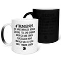22Feels® Hundepapa Geschenk - Zaubertasse mit Spruch (Matt-Schwarz und Weiss, 320ml)-Farbwechsel Tasse Matt 320ml-22Feels
