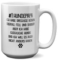 22Feels® Hundepapa Geschenk - XL Tasse mit Spruch (Weiss, 440ml)-Weisse XL Tasse 440ml-22Feels
