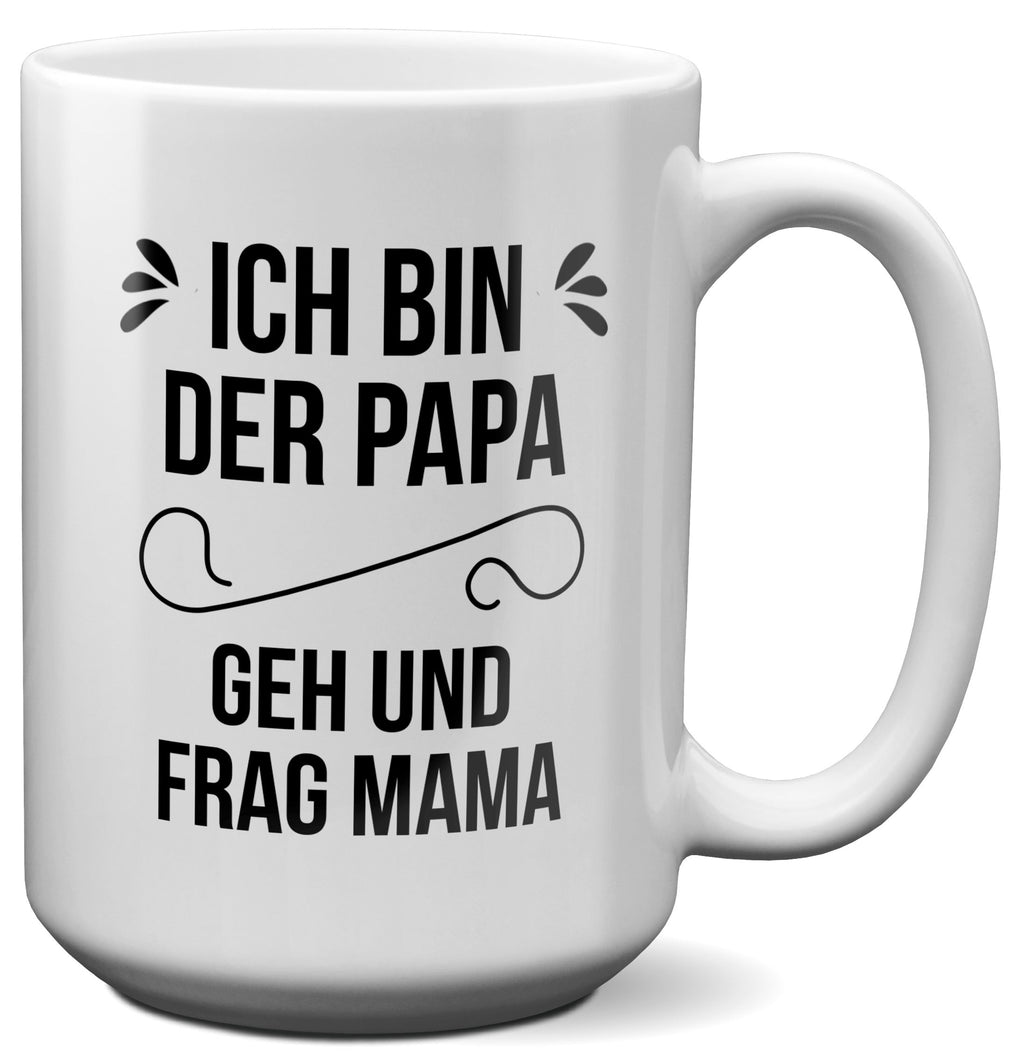 22Feels® Geschenk für Papas - XL Tasse mit Spruch (Weiss, 440ml)-Weisse XL Tasse 440ml-22Feels