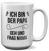 22Feels® Geschenk für Papas - XL Tasse mit Spruch (Weiss, 440ml)-Weisse XL Tasse 440ml-22Feels