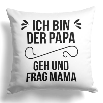 22Feels® Papa Geschenk - Kissen mit Spruch (Weiss 40x40cm)-Kissen Weiss 40x40-22Feels