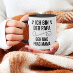 22Feels® Geschenk für Papas - Tasse mit Spruch (Weiss-Schwarz, 320ml)-TwoTone Tasse Weiss-Schwarz 320ml-22Feels