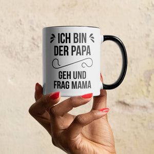 22Feels® Geschenk für Papas - Tasse mit Spruch (Weiss-Schwarz, 320ml)-TwoTone Tasse Weiss-Schwarz 320ml-22Feels