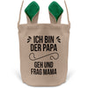 22Feels® Papa Osterkorb Vater mit Henkel Ostergeschenk Tragetasche Ostern Deko Osternest Körbchen Hasenohren (Beige/Grün)-Ostern Tragetasche-22Feels