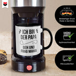 22Feels® Geschenk für Papas - Tasse mit Spruch (Weiss-Schwarz, 320ml)-TwoTone Tasse Weiss-Schwarz 320ml-22Feels