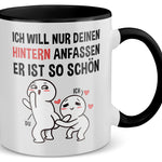 22Feels® Pärchen Geschenk zum Jahrestag, Hochzeitstag, Valentinstag etc. - Tasse mit Spruch (Weiss-Schwarz, 320ml)-TwoTone Tasse Weiss-Schwarz 320ml-22Feels