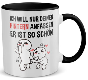 22Feels® Pärchen Geschenk zum Jahrestag, Hochzeitstag, Valentinstag etc. - Tasse mit Spruch (Weiss-Schwarz, 320ml)-TwoTone Tasse Weiss-Schwarz 320ml-22Feels