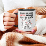 22Feels® Pärchen Geschenk zum Jahrestag, Hochzeitstag, Valentinstag etc. - Tasse mit Spruch (Weiss-Schwarz, 320ml)-TwoTone Tasse Weiss-Schwarz 320ml-22Feels