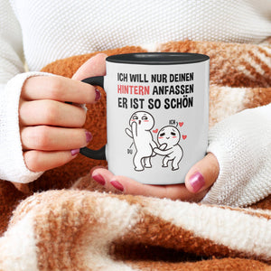 22Feels® Pärchen Geschenk zum Jahrestag, Hochzeitstag, Valentinstag etc. - Tasse mit Spruch (Weiss-Schwarz, 320ml)-TwoTone Tasse Weiss-Schwarz 320ml-22Feels