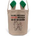 22Feels® Männer Frauen Osterkorb Ehefrau Ehemann Freund Freundin Ostern mit Henkel Ostergeschenk Tragetasche Ostern Deko Osternest Körbchen Hasenohren (Beige/Grün)-Ostern Tragetasche-22Feels