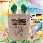22Feels® Männer Frauen Osterkorb Ehefrau Ehemann Freund Freundin Ostern mit Henkel Ostergeschenk Tragetasche Ostern Deko Osternest Körbchen Hasenohren (Beige/Grün)-Ostern Tragetasche-22Feels