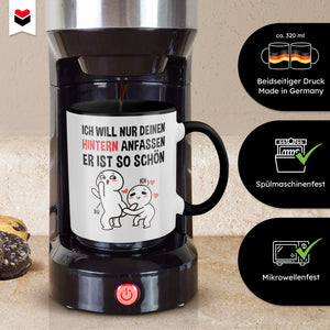 22Feels® Pärchen Geschenk zum Jahrestag, Hochzeitstag, Valentinstag etc. - Tasse mit Spruch (Weiss-Schwarz, 320ml)-TwoTone Tasse Weiss-Schwarz 320ml-22Feels