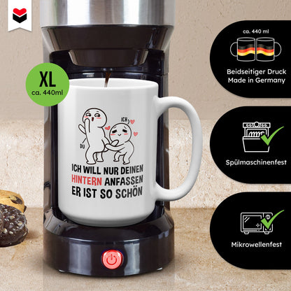 22Feels® Pärchen Geschenk zum Jahrestag, Hochzeitstag, Valentinstag etc. - XL Tasse mit Spruch (Weiss, 440ml)-Weisse XL Tasse 440ml-22Feels