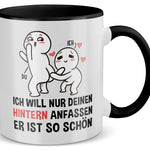 22Feels® Pärchen Geschenk zum Jahrestag, Hochzeitstag, Valentinstag etc. - Tasse mit Spruch (Weiss-Schwarz, 320ml)-TwoTone Tasse Weiss-Schwarz 320ml-22Feels