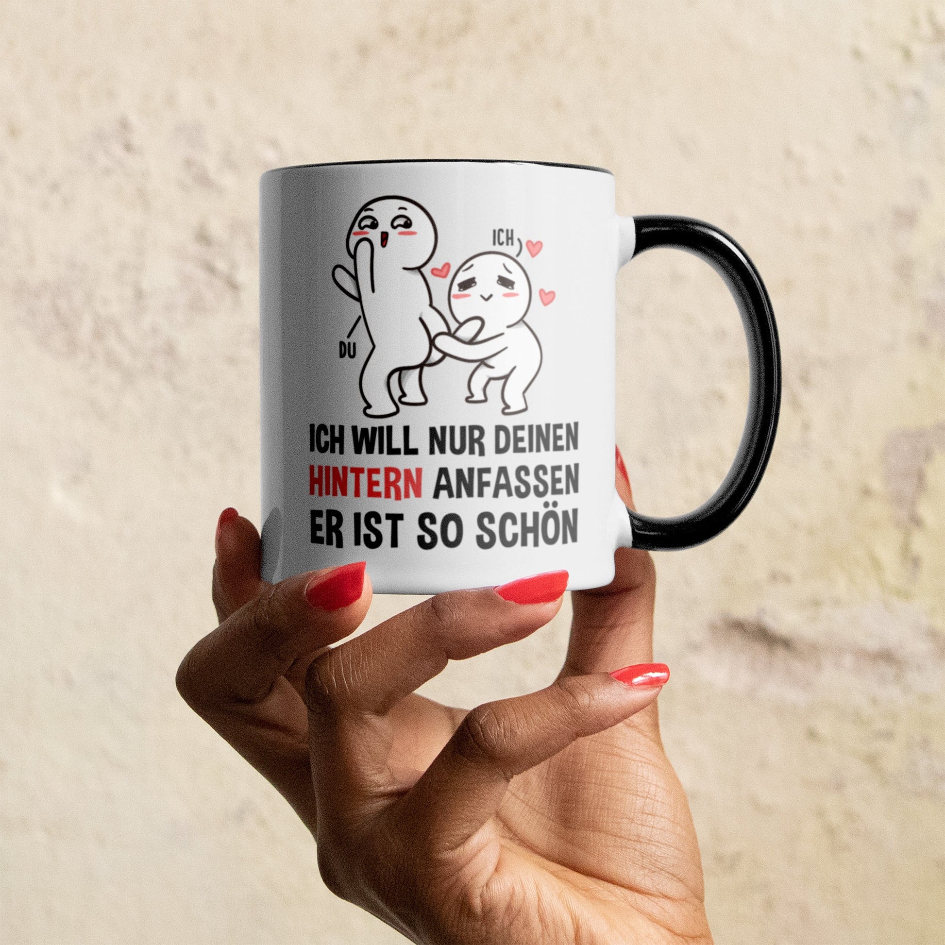 22Feels® Pärchen Geschenk zum Jahrestag, Hochzeitstag, Valentinstag etc. - Tasse mit Spruch (Weiss-Schwarz, 320ml)-TwoTone Tasse Weiss-Schwarz 320ml-22Feels