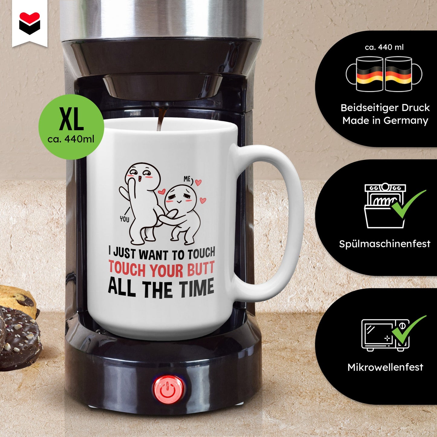 22Feels® Pärchen Geschenk zum Jahrestag, Hochzeitstag, Valentinstag etc. - XL Tasse mit Spruch (Weiss, 440ml)-Weisse XL Tasse 440ml-22Feels
