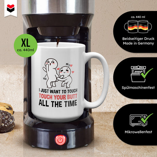 22Feels® Pärchen Geschenk zum Jahrestag, Hochzeitstag, Valentinstag etc. - XL Tasse mit Spruch (Weiss, 440ml)-Weisse XL Tasse 440ml-22Feels