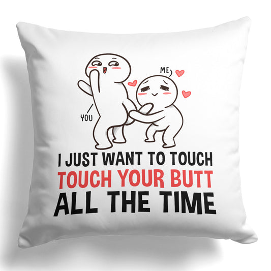 22Feels® Paar Geschenk zum Jahrestag, Valentinstag, Hochzeitstag etc. - Kissen mit Spruch (Weiss 40x40cm)-Kissen Weiss 40x40-22Feels