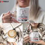 22Feels® Paar Geschenk zum Jahrestag, Hochzeitstag, Valentinstag etc. - Tasse mit Spruch: I just want to touch your butt all the time (Herzhenkel, Weiss, 320ml)-Tasse Weiss Herzhenkel 320ml-22Feels