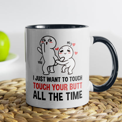 22Feels® Pärchen Geschenk zum Jahrestag, Hochzeitstag, Valentinstag etc. - Tasse mit Spruch (Weiss-Schwarz, 320ml)-TwoTone Tasse Weiss-Schwarz 320ml-22Feels