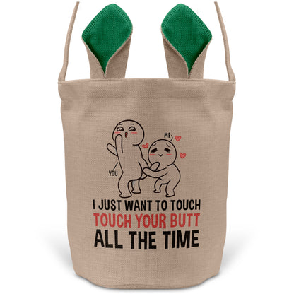 22Feels® Männer Frauen Osterkorb Ehefrau Ehemann Freund Freundin Ostern mit Henkel Ostergeschenk Tragetasche Ostern Deko Osternest Körbchen Hasenohren (Beige/Grün)-Ostern Tragetasche-22Feels