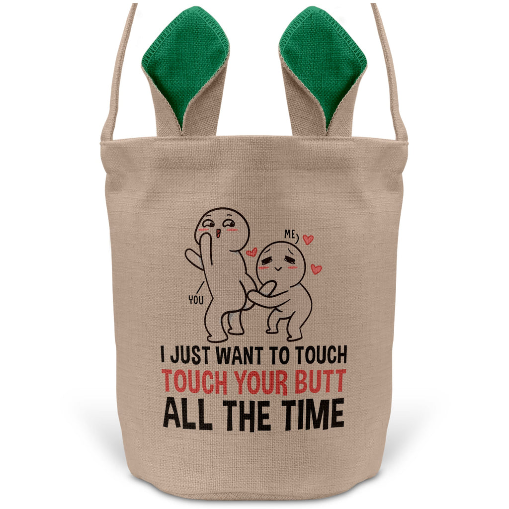 22Feels® Männer Frauen Osterkorb Ehefrau Ehemann Freund Freundin Ostern mit Henkel Ostergeschenk Tragetasche Ostern Deko Osternest Körbchen Hasenohren (Beige/Grün)-Ostern Tragetasche-22Feels