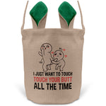 22Feels® Männer Frauen Osterkorb Ehefrau Ehemann Freund Freundin Ostern mit Henkel Ostergeschenk Tragetasche Ostern Deko Osternest Körbchen Hasenohren (Beige/Grün)-Ostern Tragetasche-22Feels