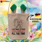 22Feels® Männer Frauen Osterkorb Ehefrau Ehemann Freund Freundin Ostern mit Henkel Ostergeschenk Tragetasche Ostern Deko Osternest Körbchen Hasenohren (Beige/Grün)-Ostern Tragetasche-22Feels