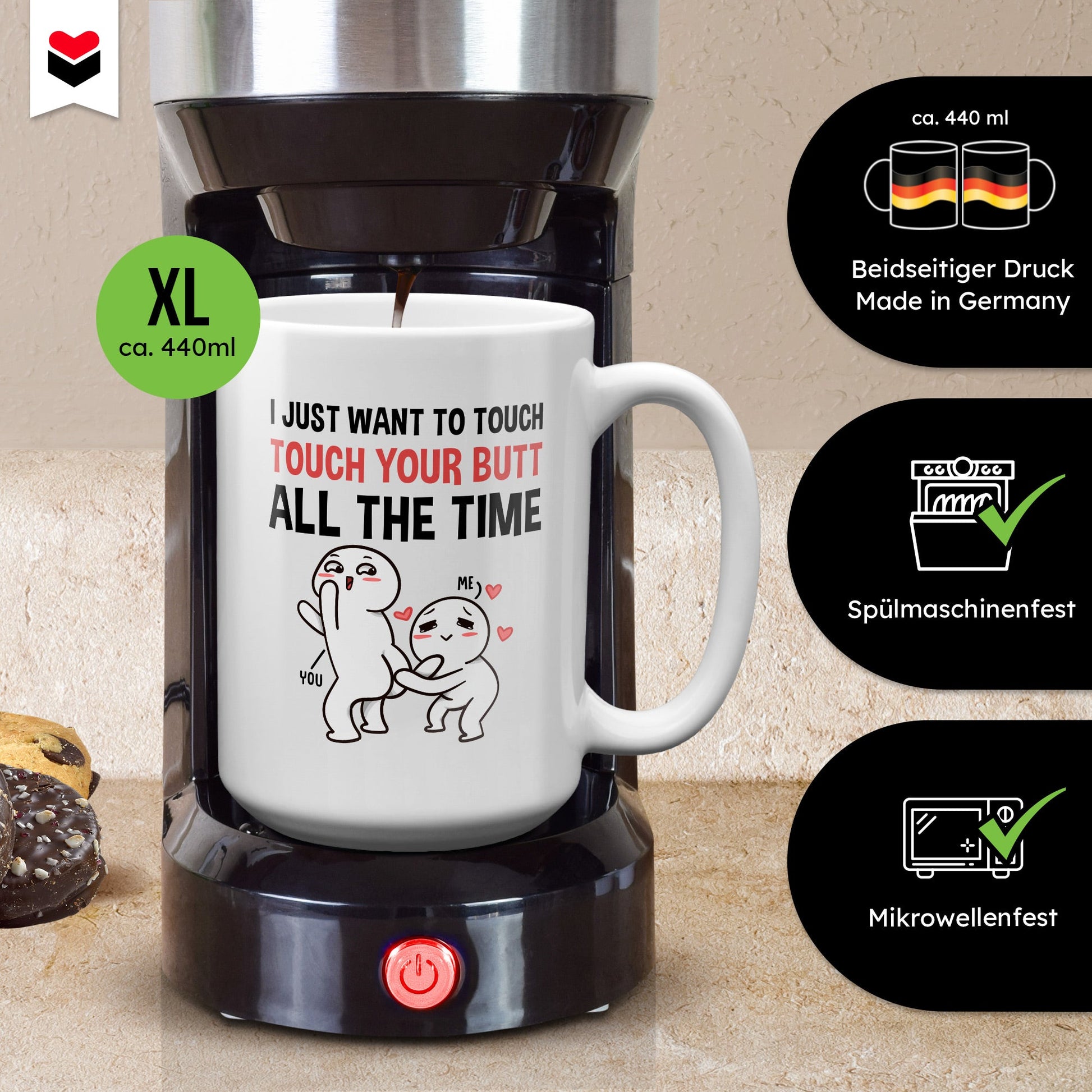 22Feels® Pärchen Geschenk zum Jahrestag, Hochzeitstag, Valentinstag etc. - XL Tasse mit Spruch (Weiss, 440ml)-Weisse XL Tasse 440ml-22Feels