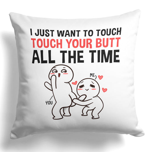 22Feels® Paar Geschenk zum Jahrestag, Valentinstag, Hochzeitstag etc. - Kissen mit Spruch (Weiss 40x40cm)-Kissen Weiss 40x40-22Feels