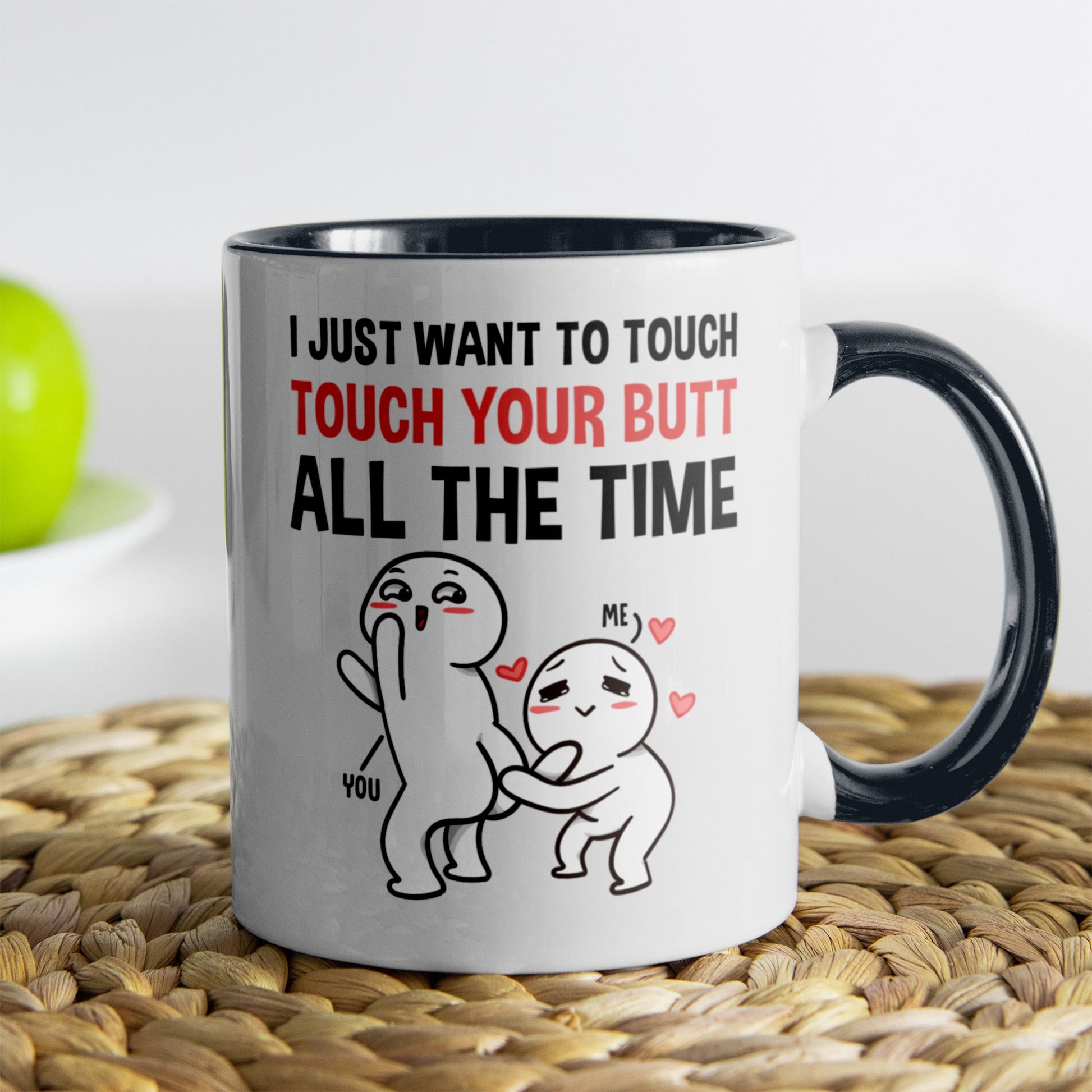 22Feels® Pärchen Geschenk zum Jahrestag, Hochzeitstag, Valentinstag etc. - Tasse mit Spruch (Weiss-Schwarz, 320ml)-TwoTone Tasse Weiss-Schwarz 320ml-22Feels