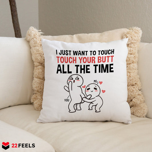 22Feels® Paar Geschenk zum Jahrestag, Valentinstag, Hochzeitstag etc. - Kissen mit Spruch (Weiss 40x40cm)-Kissen Weiss 40x40-22Feels