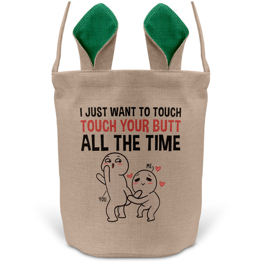 22Feels® Männer Frauen Osterkorb Ehefrau Ehemann Freund Freundin Ostern mit Henkel Ostergeschenk Tragetasche Ostern Deko Osternest Körbchen Hasenohren (Beige/Grün)-Ostern Tragetasche-22Feels