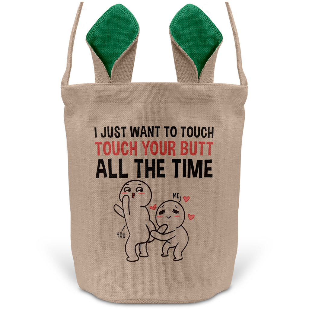 22Feels® Männer Frauen Osterkorb Ehefrau Ehemann Freund Freundin Ostern mit Henkel Ostergeschenk Tragetasche Ostern Deko Osternest Körbchen Hasenohren (Beige/Grün)-Ostern Tragetasche-22Feels