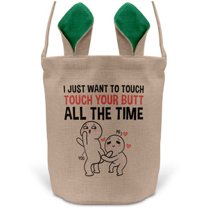 22Feels® Männer Frauen Osterkorb Ehefrau Ehemann Freund Freundin Ostern mit Henkel Ostergeschenk Tragetasche Ostern Deko Osternest Körbchen Hasenohren (Beige/Grün)-Ostern Tragetasche-22Feels
