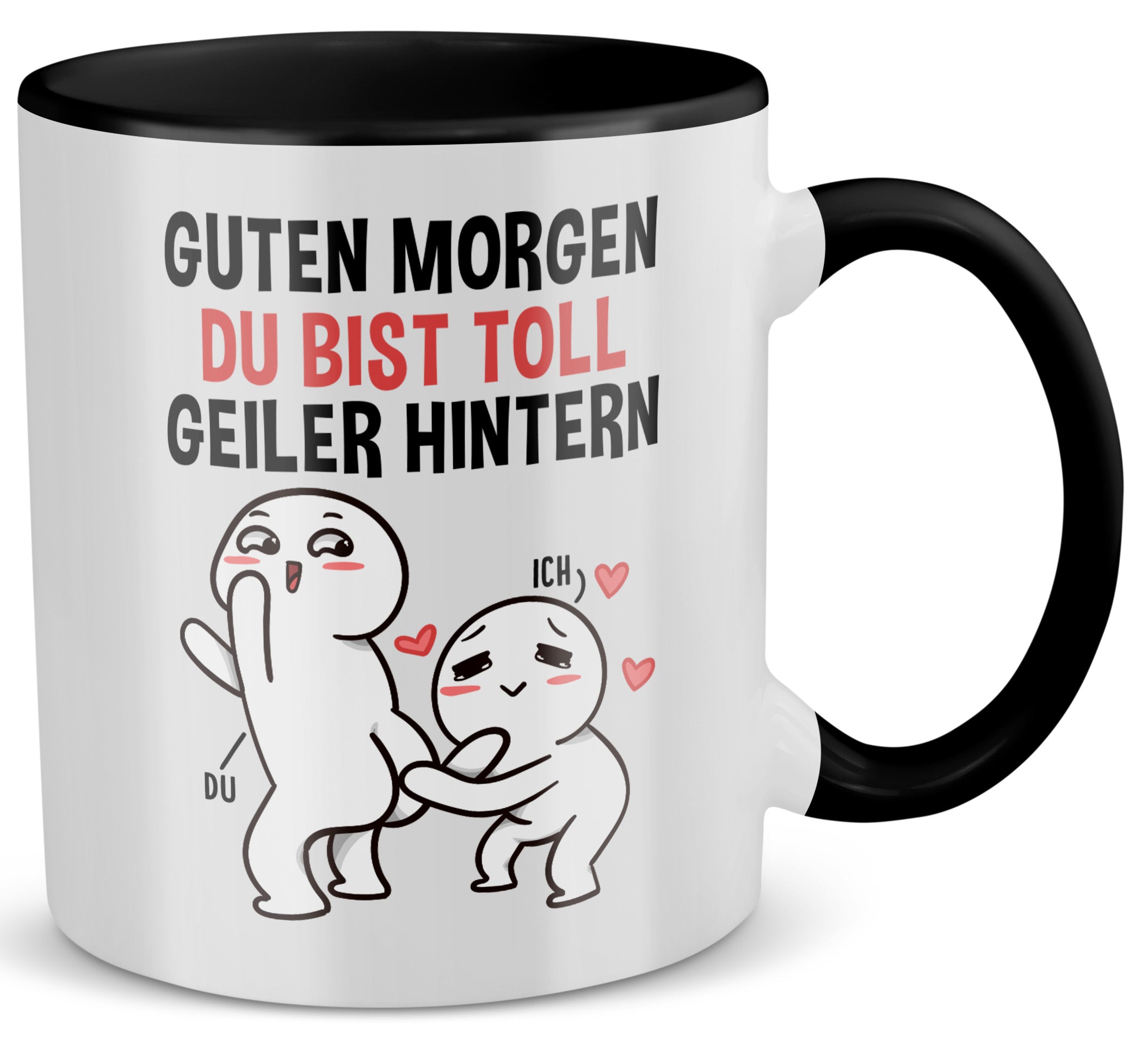 22Feels® Pärchen Geschenk zum Jahrestag, Hochzeitstag, Valentinstag etc. - Tasse mit Spruch (Weiss-Schwarz, 320ml)-TwoTone Tasse Weiss-Schwarz 320ml-22Feels