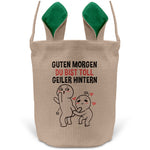 22Feels® Männer Frauen Osterkorb Ehefrau Ehemann Freund Freundin Ostern mit Henkel Ostergeschenk Tragetasche Ostern Deko Osternest Körbchen Hasenohren (Beige/Grün)-Ostern Tragetasche-22Feels