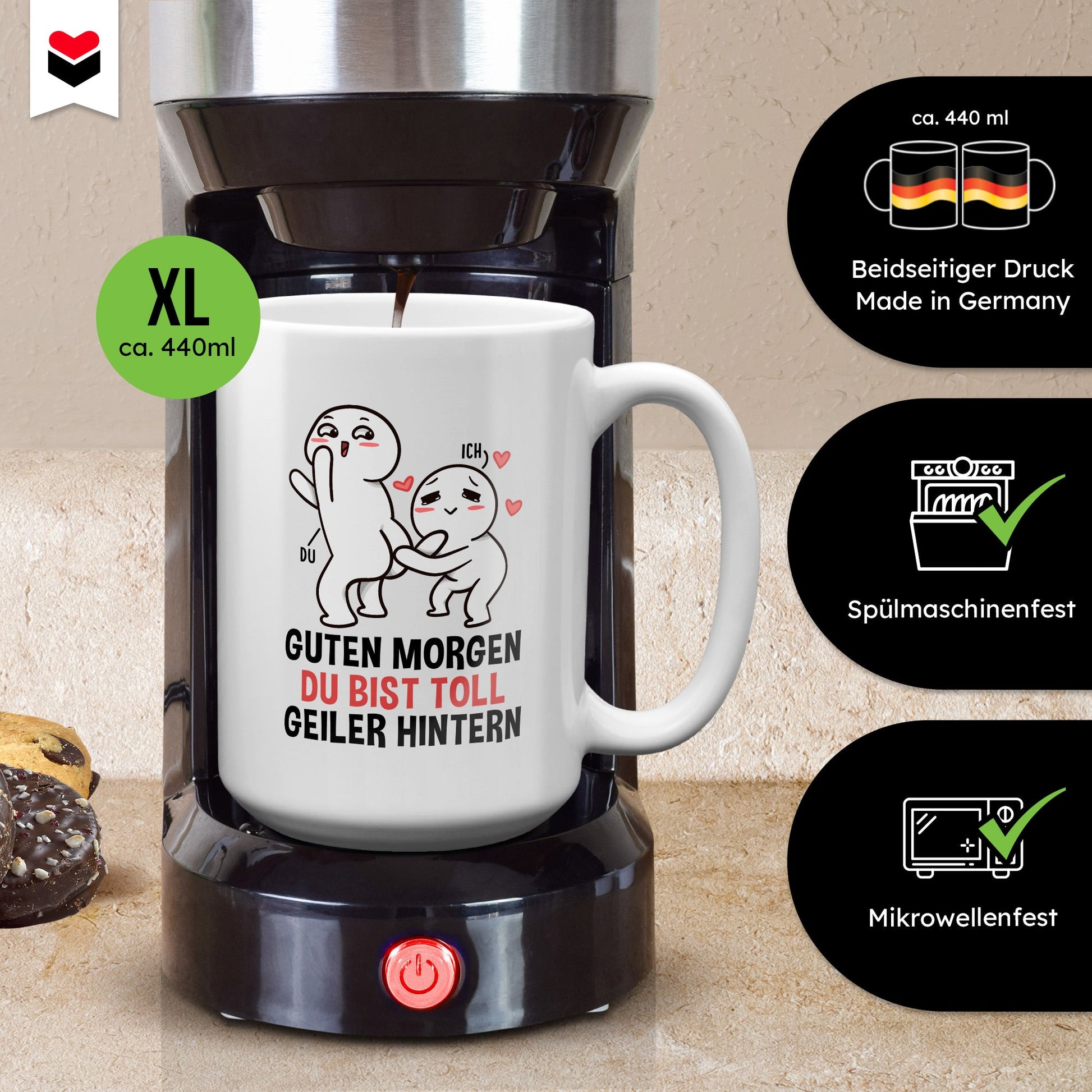 22Feels® Pärchen Geschenk zum Jahrestag, Hochzeitstag, Valentinstag etc. - XL Tasse mit Spruch (Weiss, 440ml)-Weisse XL Tasse 440ml-22Feels
