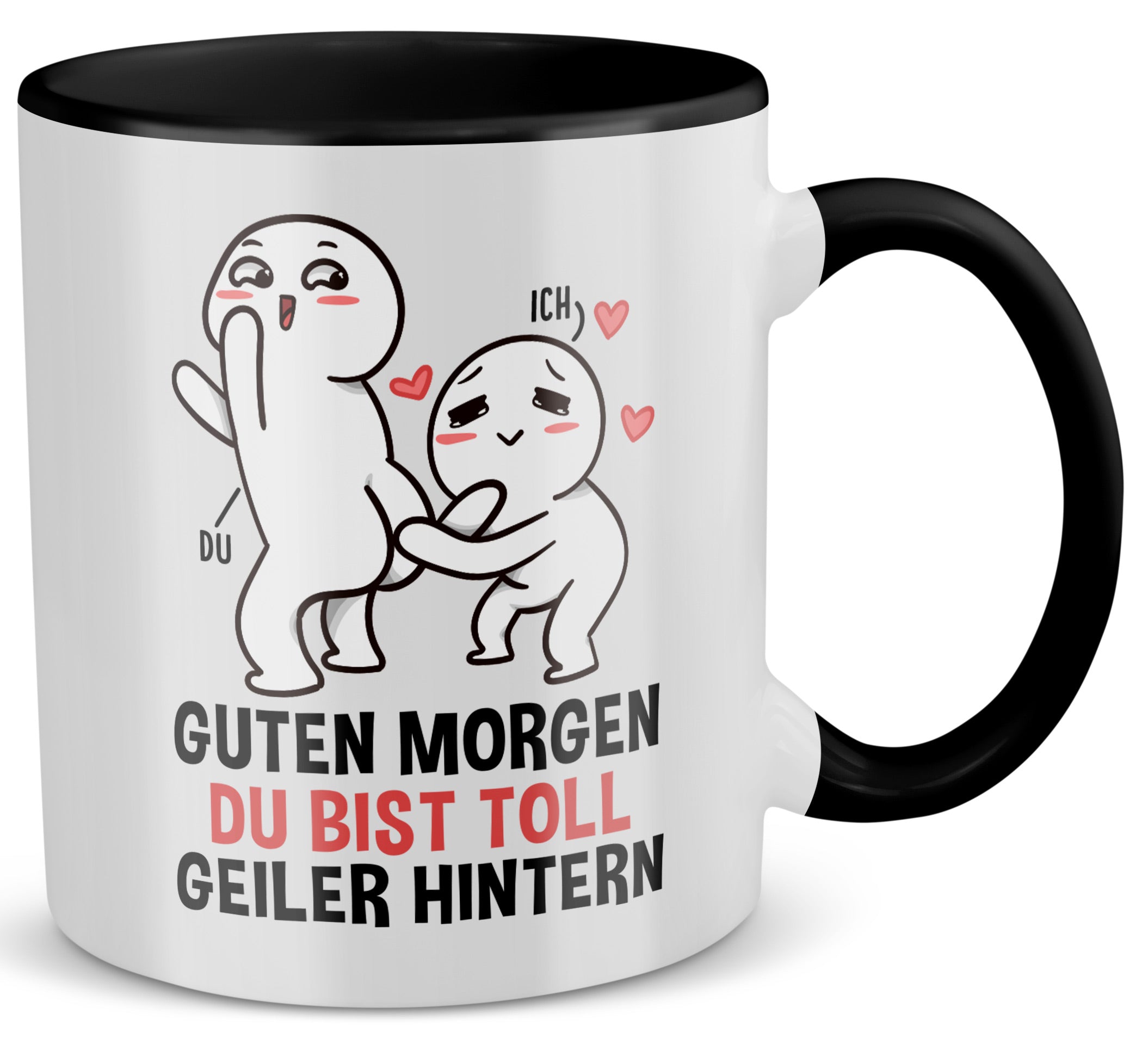 22Feels® Pärchen Geschenk zum Jahrestag, Hochzeitstag, Valentinstag etc. - Tasse mit Spruch (Weiss-Schwarz, 320ml)-TwoTone Tasse Weiss-Schwarz 320ml-22Feels