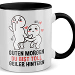 22Feels® Pärchen Geschenk zum Jahrestag, Hochzeitstag, Valentinstag etc. - Tasse mit Spruch (Weiss-Schwarz, 320ml)-TwoTone Tasse Weiss-Schwarz 320ml-22Feels