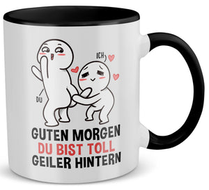 22Feels® Pärchen Geschenk zum Jahrestag, Hochzeitstag, Valentinstag etc. - Tasse mit Spruch (Weiss-Schwarz, 320ml)-TwoTone Tasse Weiss-Schwarz 320ml-22Feels