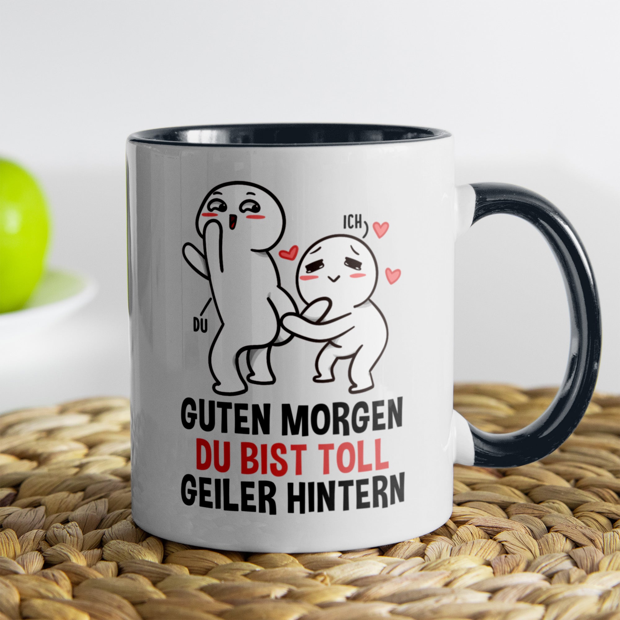 22Feels® Pärchen Geschenk zum Jahrestag, Hochzeitstag, Valentinstag etc. - Tasse mit Spruch (Weiss-Schwarz, 320ml)-TwoTone Tasse Weiss-Schwarz 320ml-22Feels
