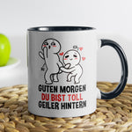 22Feels® Pärchen Geschenk zum Jahrestag, Hochzeitstag, Valentinstag etc. - Tasse mit Spruch (Weiss-Schwarz, 320ml)-TwoTone Tasse Weiss-Schwarz 320ml-22Feels