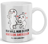 22Feels® Geschenk für Paare - Tasse mit Spruch: Ich Will Nur Deinen Hintern Anfassen (Weiss, 320ml)-Weisse Tasse 320ml-22Feels