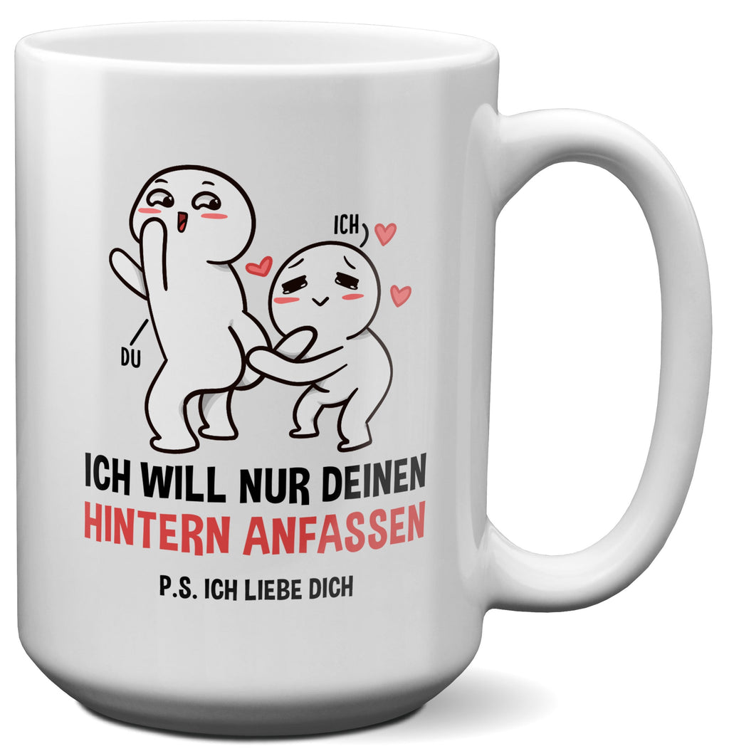 22Feels® Pärchen Geschenk zum Jahrestag, Hochzeitstag, Valentinstag etc. - XL Tasse mit Spruch (Weiss, 440ml)-Weisse XL Tasse 440ml-22Feels