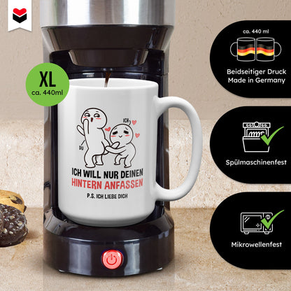 22Feels® Pärchen Geschenk zum Jahrestag, Hochzeitstag, Valentinstag etc. - XL Tasse mit Spruch (Weiss, 440ml)-Weisse XL Tasse 440ml-22Feels
