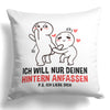 22Feels® Paar Geschenk zum Jahrestag, Valentinstag, Hochzeitstag etc. - Kissen mit Spruch (Weiss 40x40cm)-Kissen Weiss 40x40-22Feels