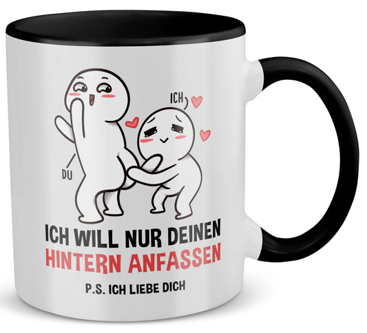 22Feels® Pärchen Geschenk zum Jahrestag, Hochzeitstag, Valentinstag etc. - Tasse mit Spruch (Weiss-Schwarz, 320ml)-TwoTone Tasse Weiss-Schwarz 320ml-22Feels